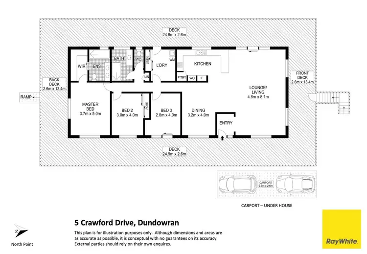 Floorplan of Homely house listing, 5 Crawford Drive, Dundowran QLD 4655