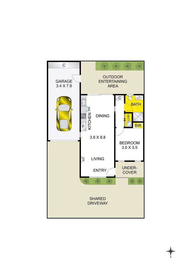 Floorplan of Homely unit listing, 2/251 Roslyn Road, Highton VIC 3216