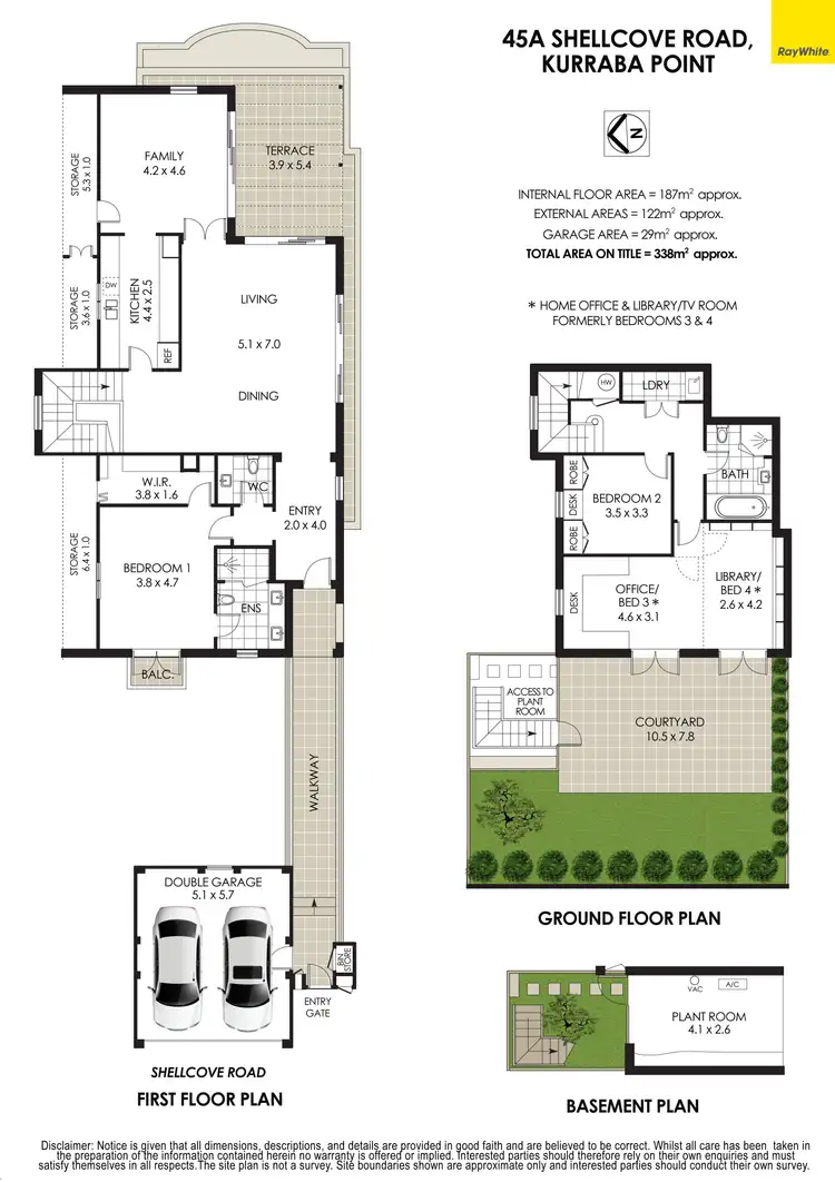 Floorplan of Homely semi-detached listing, 45A Shellcove Road, Kurraba Point NSW 2089