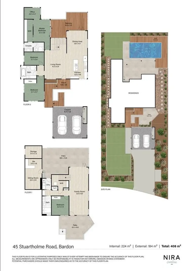 Floorplan of Homely house listing, 45 Stuartholme Road, Bardon QLD 4065