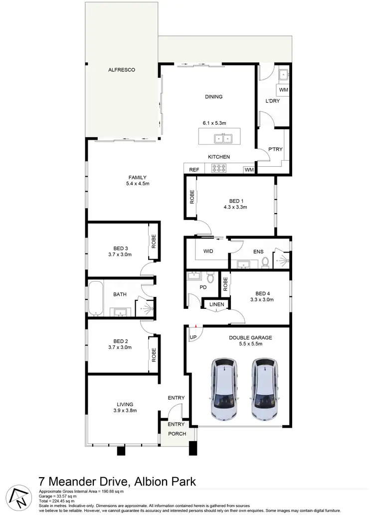 Floorplan of Homely house listing, 7 Meander Drive, Calderwood NSW 2527