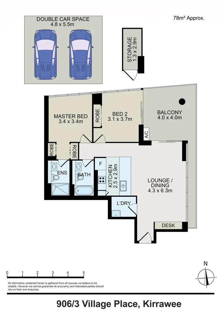 Floorplan of Homely apartment listing, 906/3 Village Place, Kirrawee NSW 2232