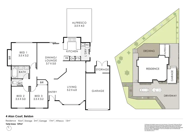 Floorplan of Homely house listing, 4 Alan Court, Beldon WA 6027