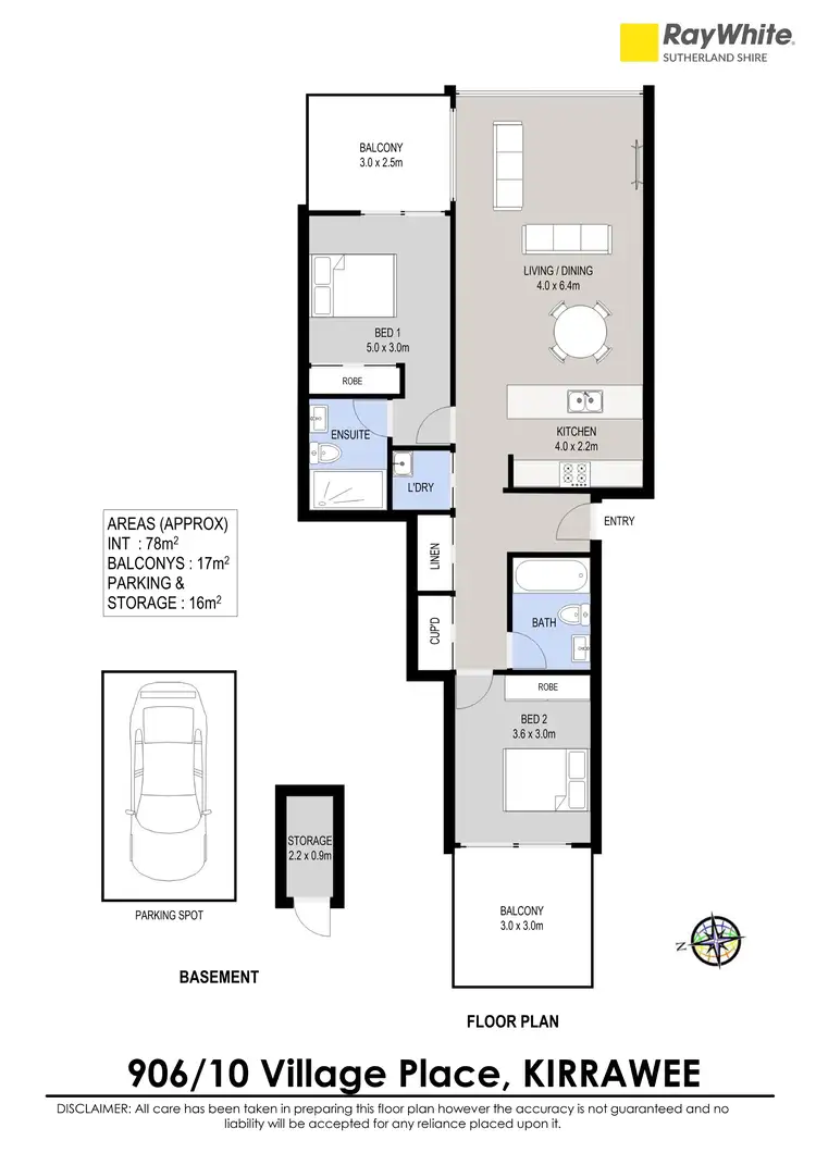 Floorplan of Homely apartment listing, 906/10 Village Place, Kirrawee NSW 2232