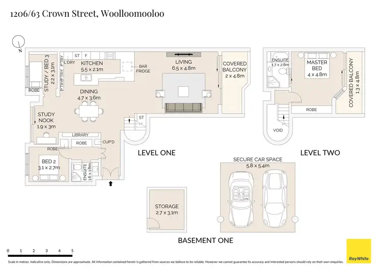 Floorplan of Homely apartment listing, 1206/63 Crown Street, Woolloomooloo NSW 2011