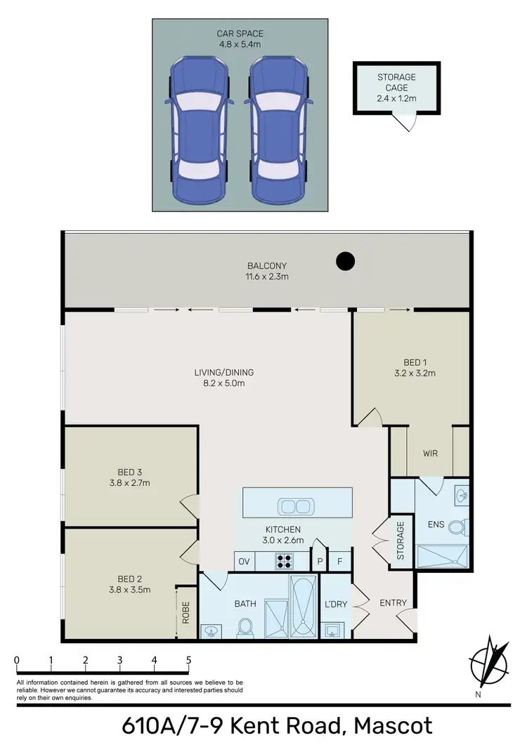 Floorplan of Homely apartment listing, 610A/7-9 Kent Road, Mascot NSW 2020