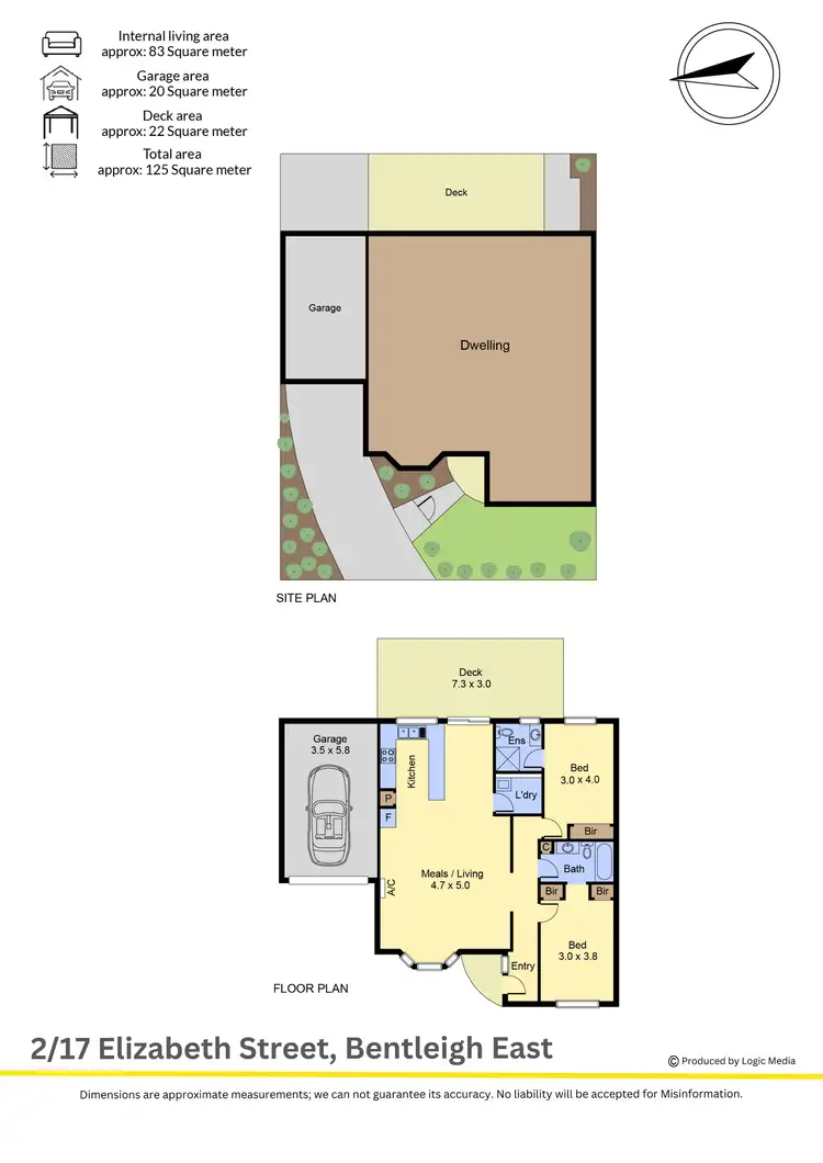 Floorplan of Homely unit listing, 2/17 Elizabeth Street, Bentleigh East VIC 3165