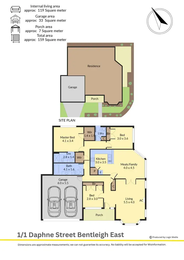 Floorplan of Homely unit listing, 1/1 Daphne Street, Bentleigh East VIC 3165