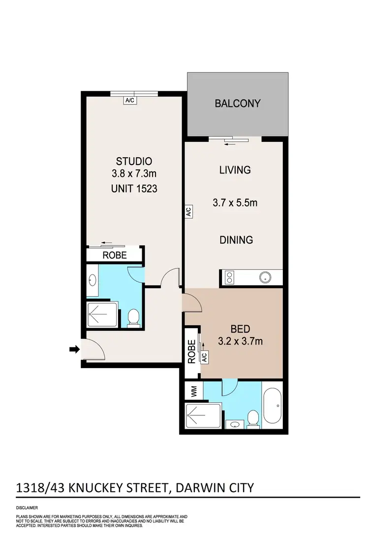 Floorplan of Homely unit listing, 1318/43B Knuckey Street, Darwin City NT 800