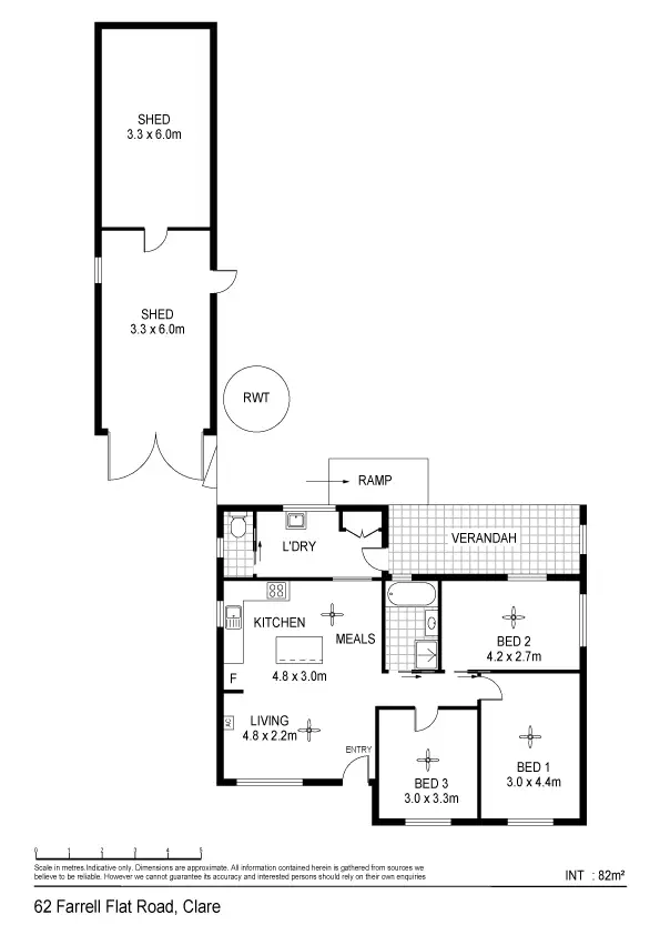Floorplan of Homely house listing, 62 Farrell Flat Road, Clare SA 5453