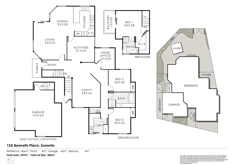 Floorplan of Homely house listing, 12A Bennetts Place, Sorrento WA 6020