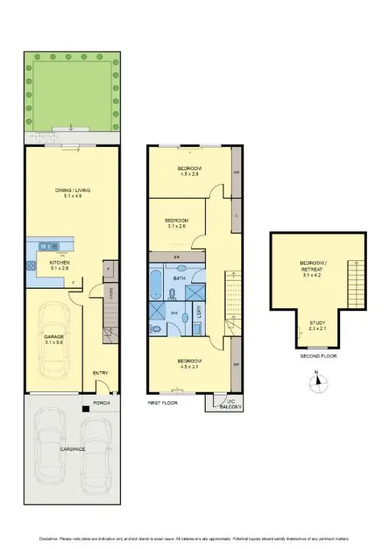 Floorplan of Homely townhouse listing, 13 Nunan Street, Brunswick East VIC 3057