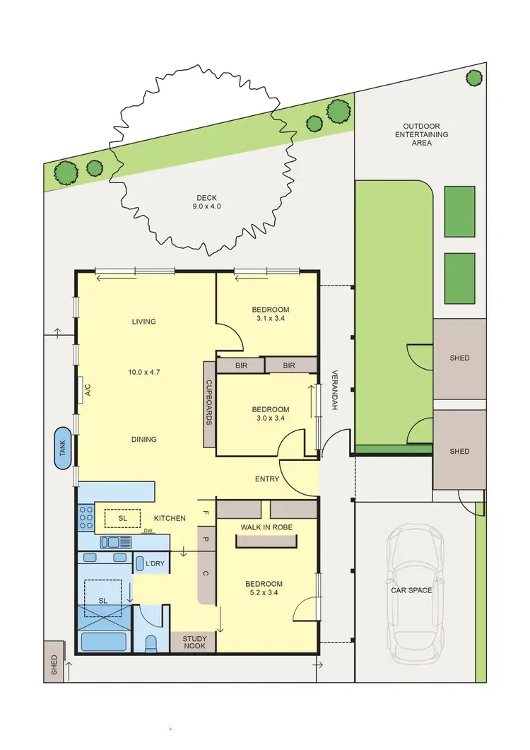 Floorplan of Homely unit listing, 24A Princess Street, Fawkner VIC 3060