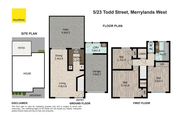 Floorplan of Homely townhouse listing, 5/23 Todd Street, Merrylands NSW 2160