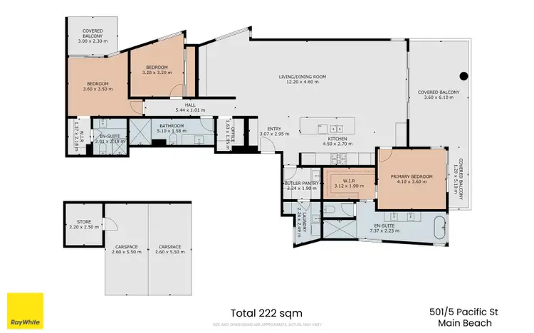Floorplan of Homely apartment listing, 501/5 Pacific Street, Main Beach QLD 4217