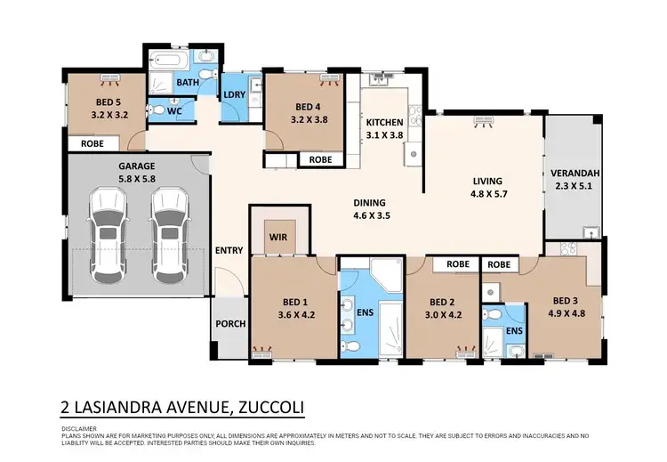 Floorplan of Homely house listing, 2 Lasiandra Avenue, Zuccoli NT 832