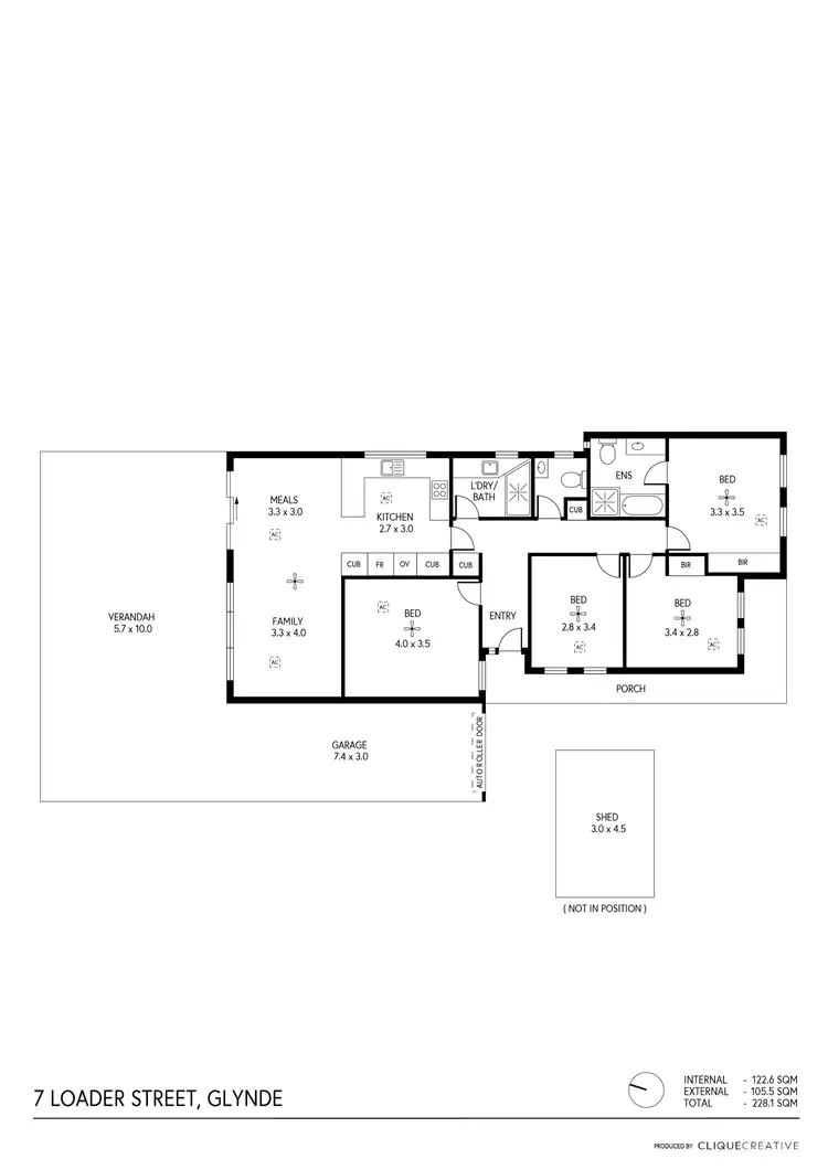 Floorplan of Homely house listing, 7 Loader Street, Glynde SA 5070