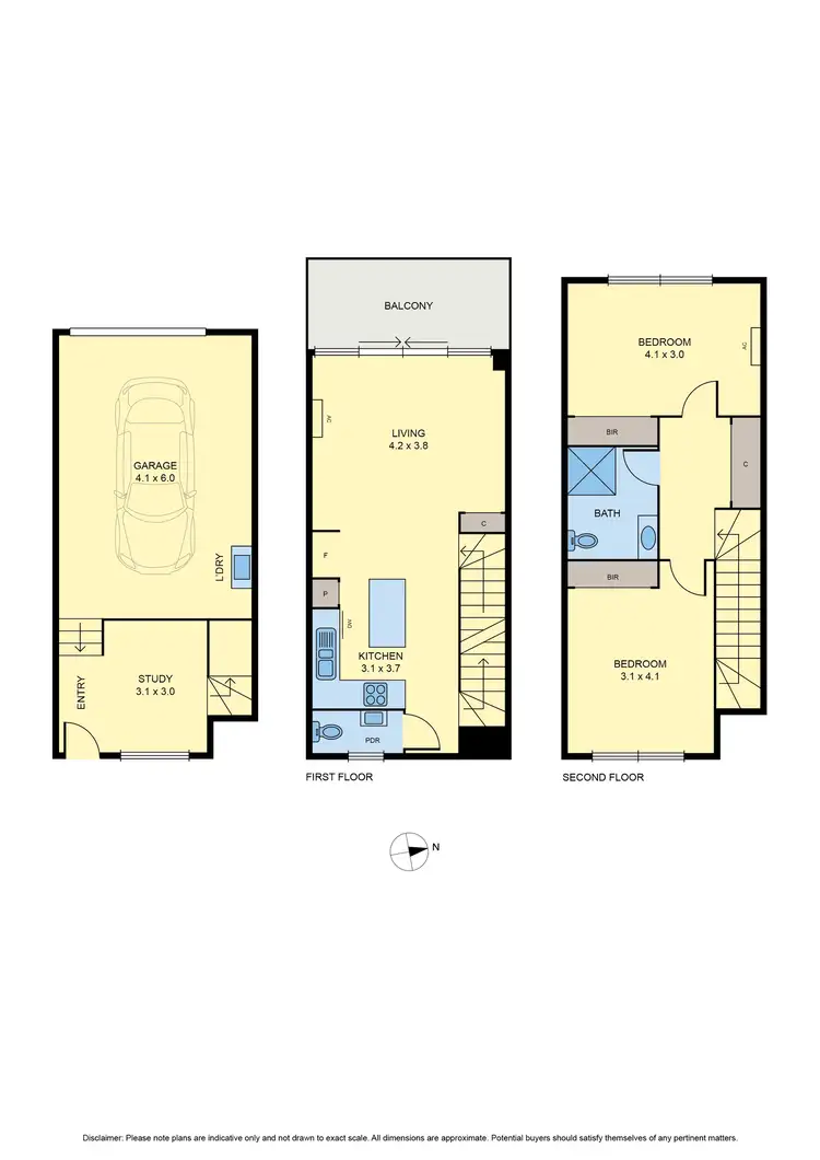 Floorplan of Homely townhouse listing, 6/431 Gaffney Street, Pascoe Vale VIC 3044