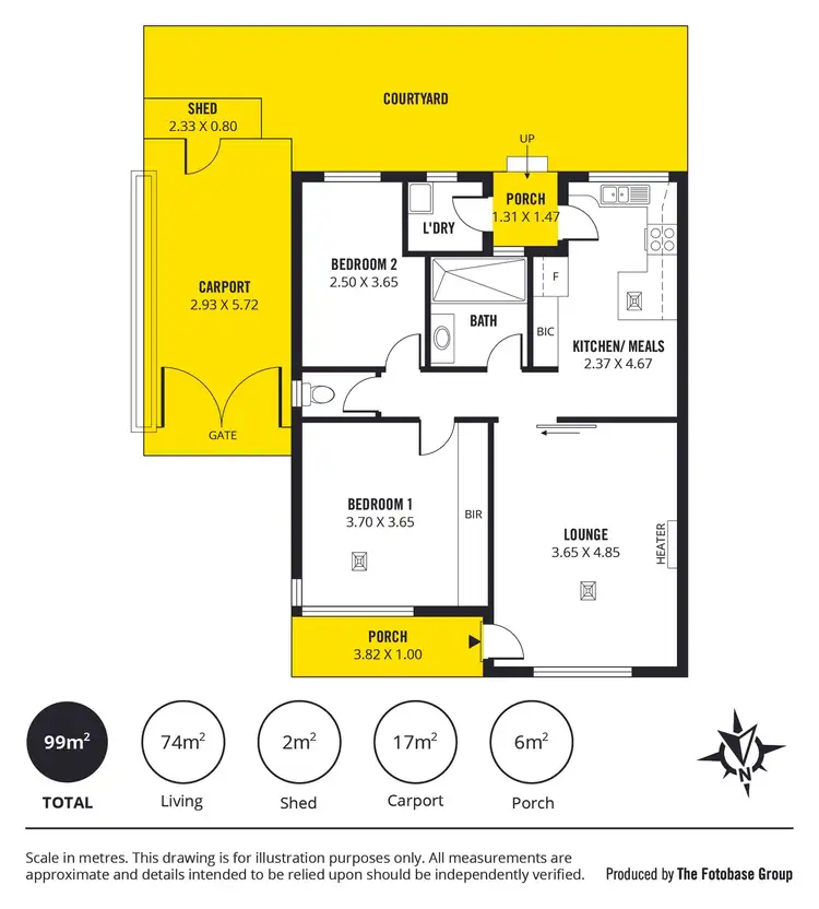 Floorplan of Homely unit listing, 1/233 Diagonal Road, Warradale SA 5046