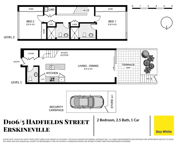 Floorplan of Homely apartment listing, D106/5 Hadfields Street, Erskineville NSW 2043