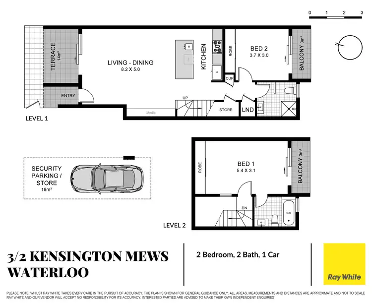 Floorplan of Homely apartment listing, 3/2 Kensington Mews, Waterloo NSW 2017