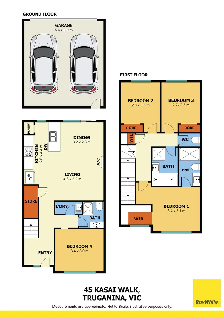 Floorplan of Homely townhouse listing, 45 Kasai Walk, Truganina VIC 3029