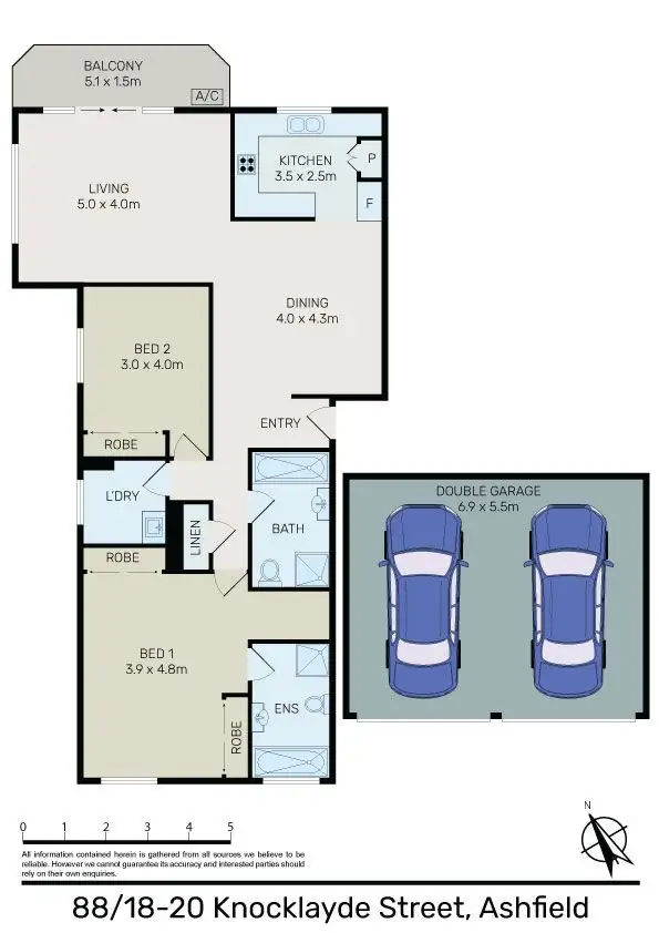 Floorplan of Homely unit listing, 88/18-20 Knocklayde Street, Ashfield NSW 2131