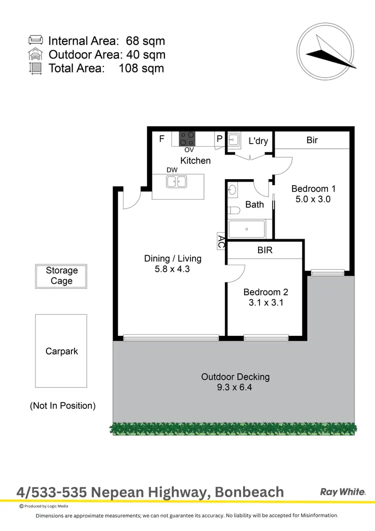Floorplan of Homely apartment listing, 4/533-535 Nepean Highway, Bonbeach VIC 3196