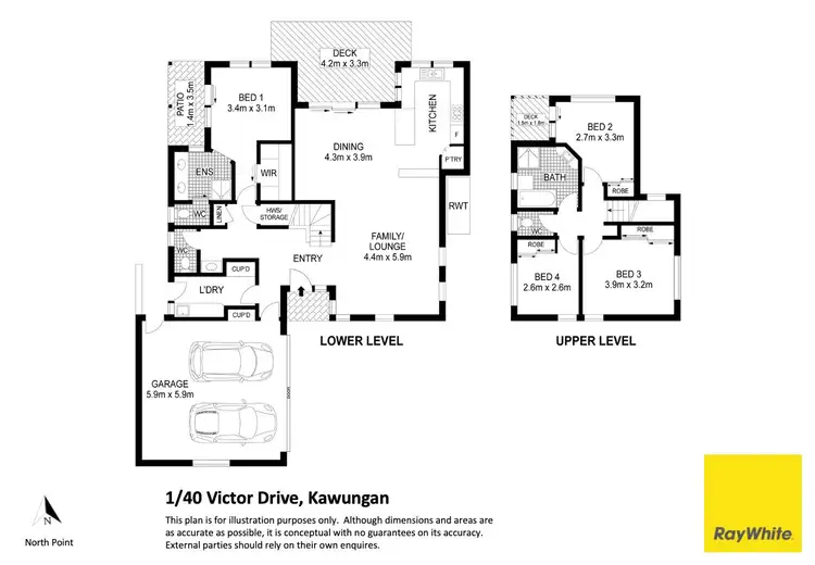 Floorplan of Homely townhouse listing, 1/40 Victor Drive, Kawungan QLD 4655