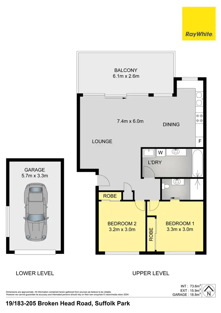 Floorplan of Homely apartment listing, 19/183-205 Broken Head Road, Suffolk Park NSW 2481
