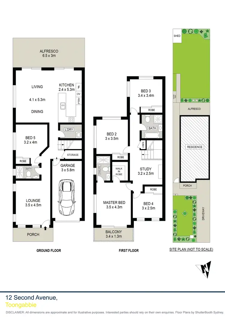 Floorplan of Homely semi-detached listing, 12 Second Avenue, Toongabbie NSW 2146