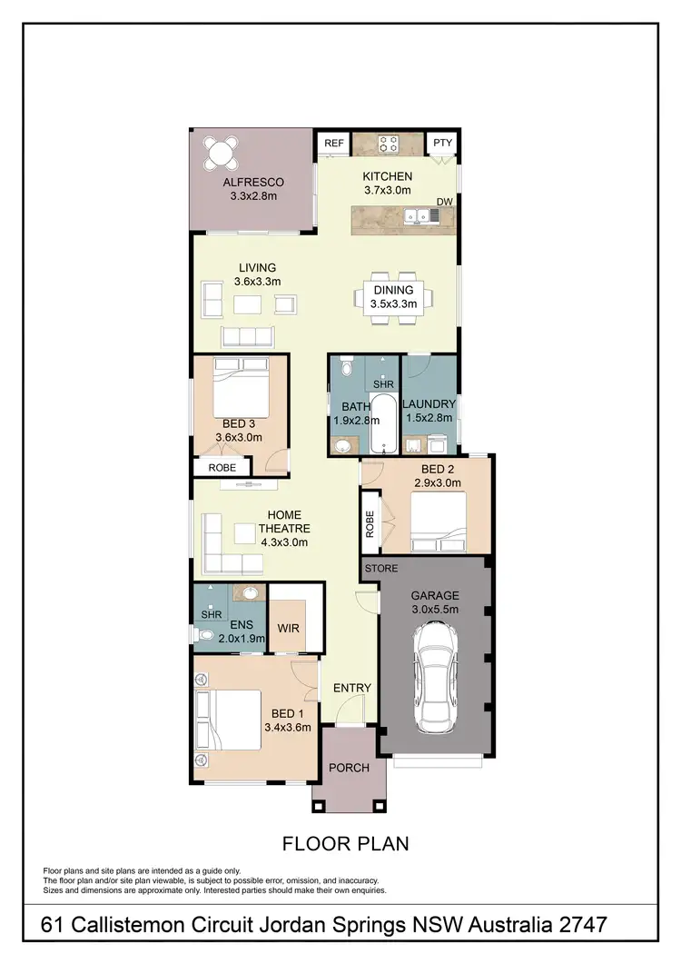 Floorplan of Homely house listing, 61 Callistemon Circuit, Jordan Springs NSW 2747