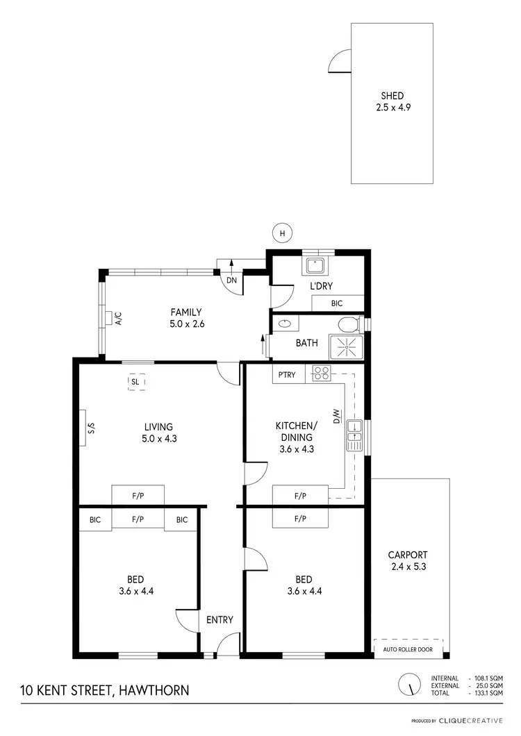 Floorplan of Homely house listing, 10 Kent Street, Hawthorn SA 5062