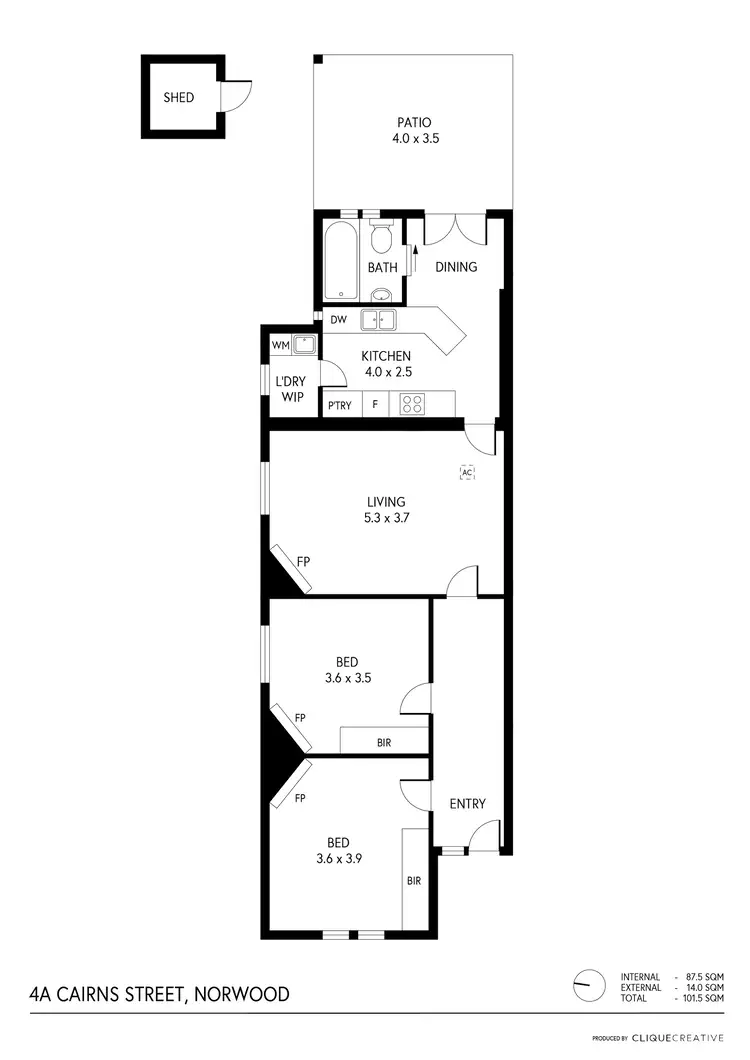 Floorplan of Homely house listing, 4A Cairns Street, Norwood SA 5067