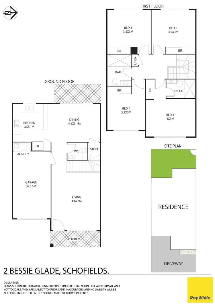 Floorplan of Homely townhouse listing, 2 Bessie Glade, Schofields NSW 2762