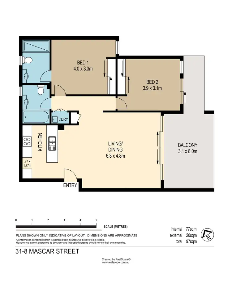 Floorplan of Homely unit listing, 31/8 Mascar Street, Upper Mount Gravatt QLD 4122