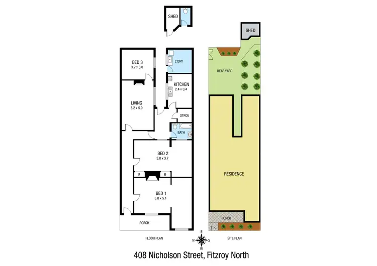 Floorplan of Homely house listing, 408 Nicholson Street, Fitzroy North VIC 3068