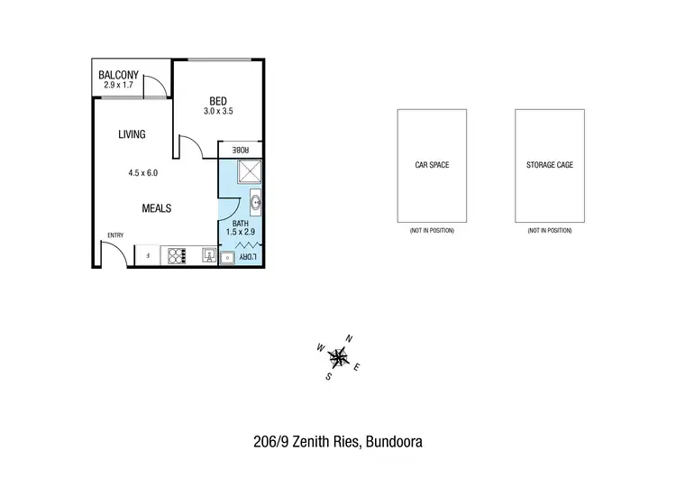 Floorplan of Homely apartment listing, 206/9 Zenith Rise, Bundoora VIC 3083