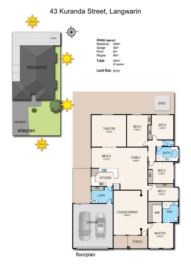 Floorplan of Homely house listing, 43 Kuranda Street, Langwarrin VIC 3910