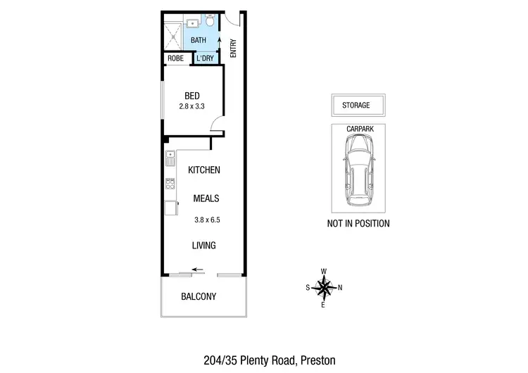 Floorplan of Homely apartment listing, 204/35 Plenty Road, Preston VIC 3072