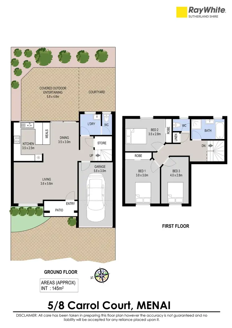Floorplan of Homely townhouse listing, 5/8 Carrol Court, Menai NSW 2234