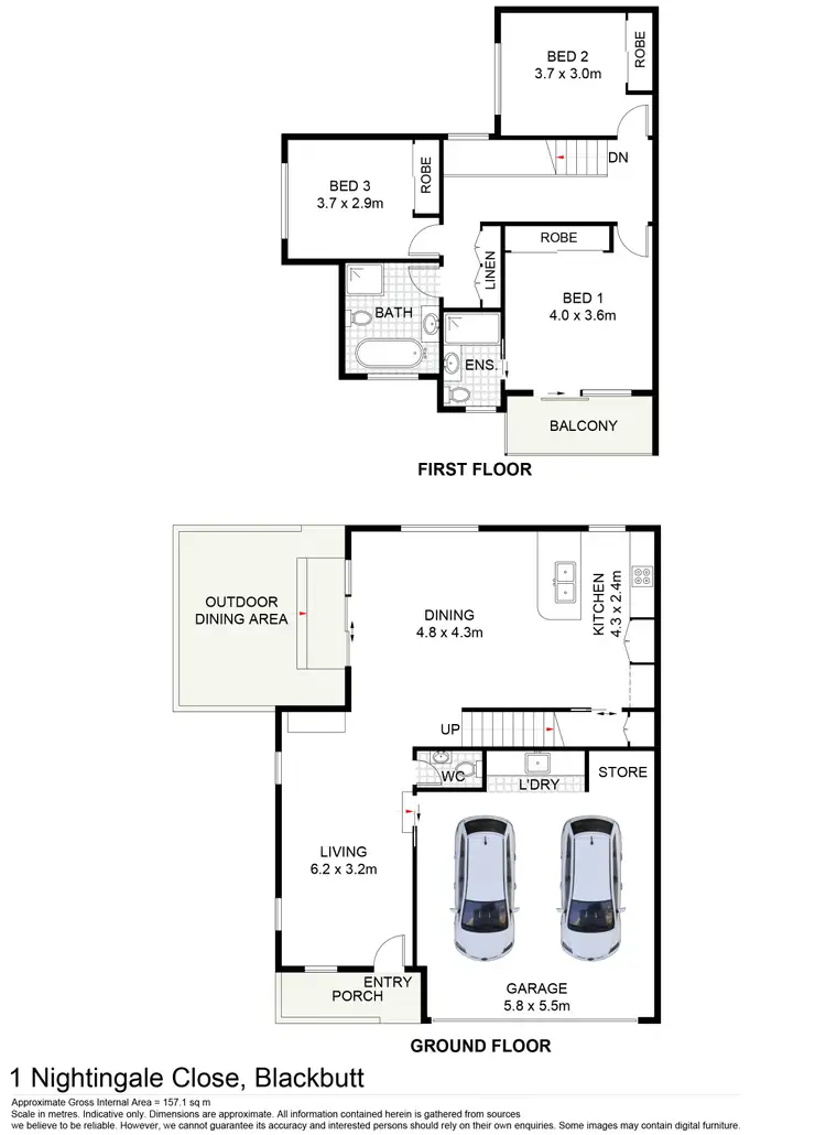 Floorplan of Homely house listing, 1 Nightingale Close, Blackbutt NSW 2529