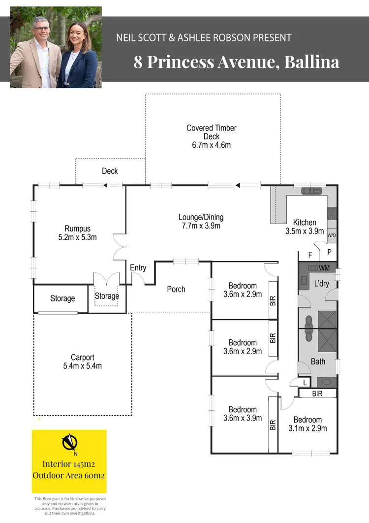 Floorplan of Homely house listing, 8 Princess Avenue, Ballina NSW 2478