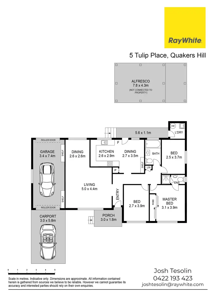Floorplan of Homely house listing, 5 Tulip Place, Quakers Hill NSW 2763