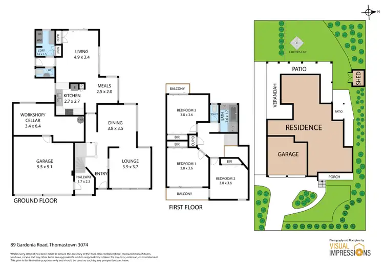 Floorplan of Homely house listing, 89 Gardenia Road, Thomastown VIC 3074