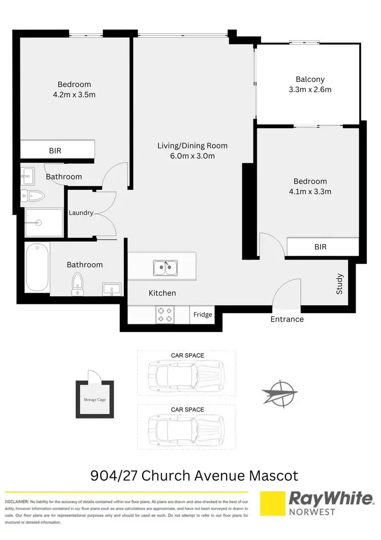 Floorplan of Homely apartment listing, 904/27 Church Avenue, Mascot NSW 2020