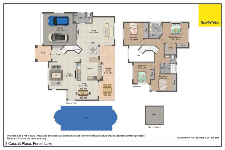 Floorplan of Homely house listing, 3 Cassatt Place, Forest Lake QLD 4078