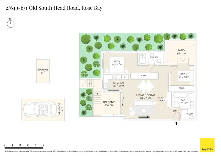 Floorplan of Homely apartment listing, 2/649-651 Old South Head Road, Rose Bay NSW 2029