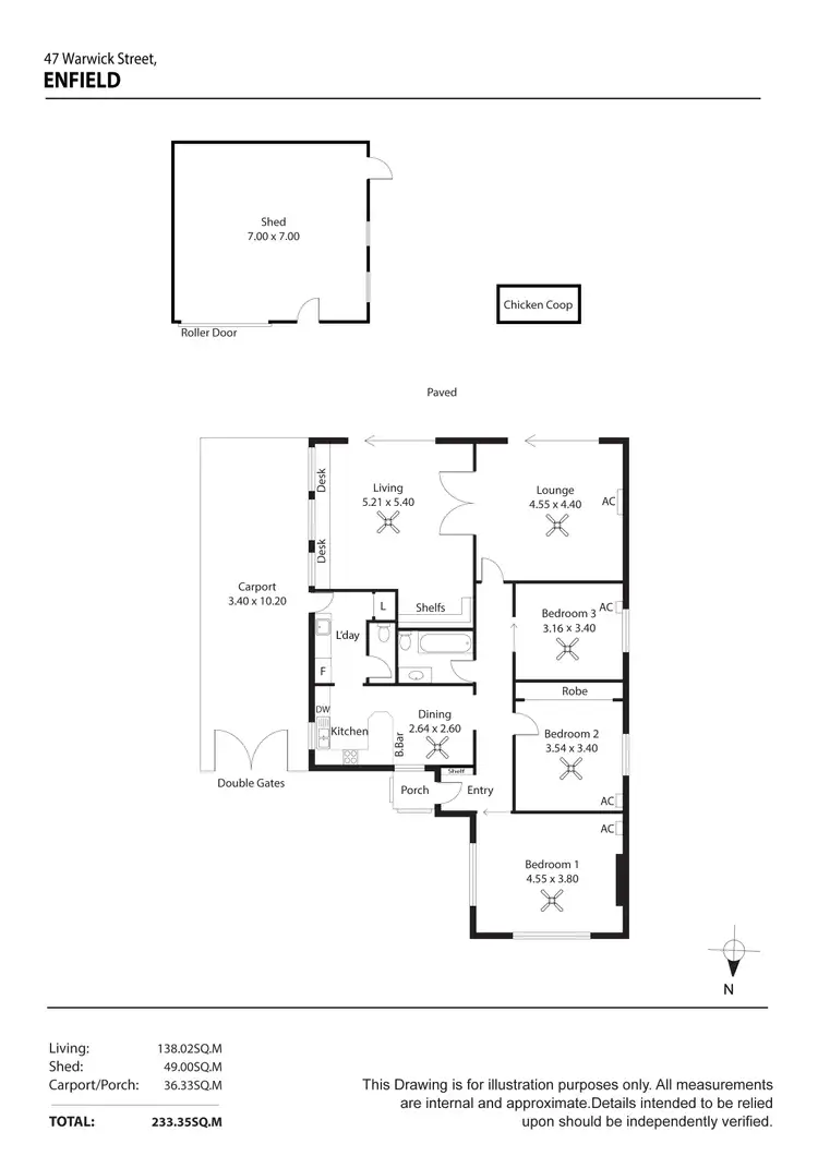 Floorplan of Homely house listing, 47 Warwick Street, Enfield SA 5085