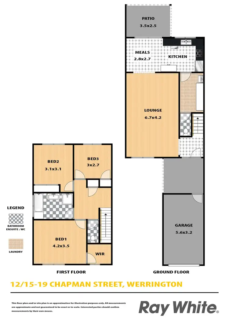 Floorplan of Homely townhouse listing, 12/15-19 Chapman Street, Werrington NSW 2747